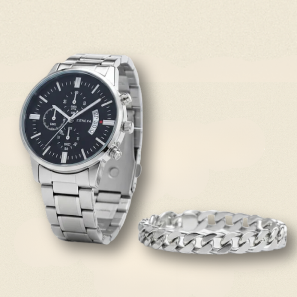 Montre Chronographe Élégance - Bracelet offert