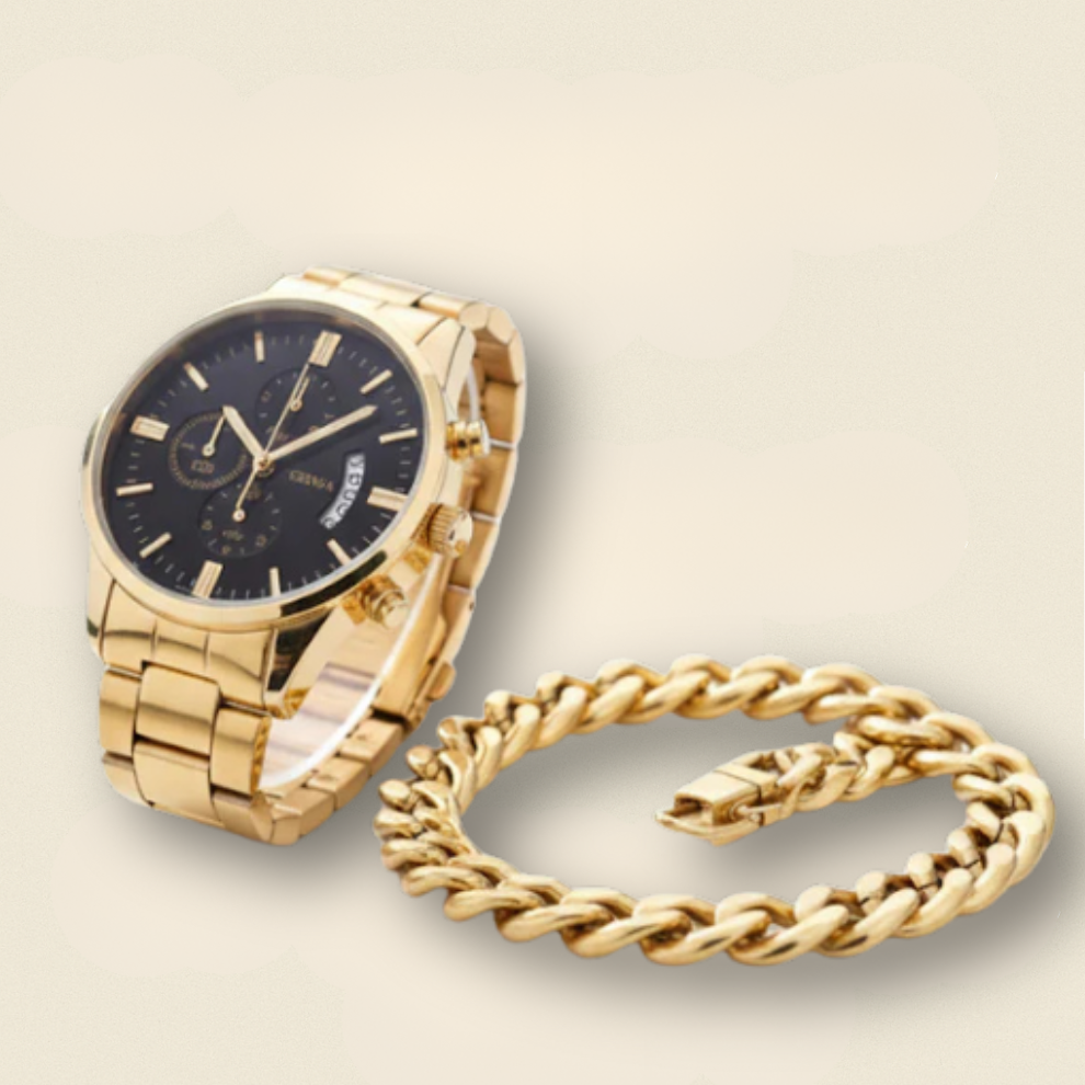 Montre Chronographe Élégance - Bracelet offert